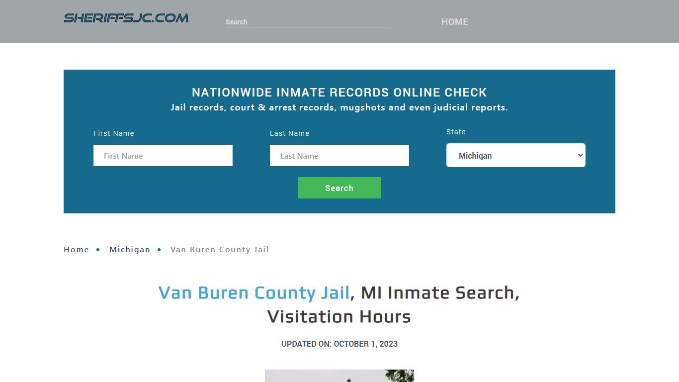 Van Buren County Jail, MI Inmate Search, Visitation Hours